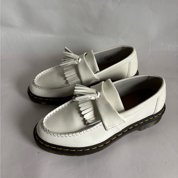 Dr. Martens Shoes - Dr. Martens Women Size 8 Adrian YS White Leather Tassel Loafers NWOT